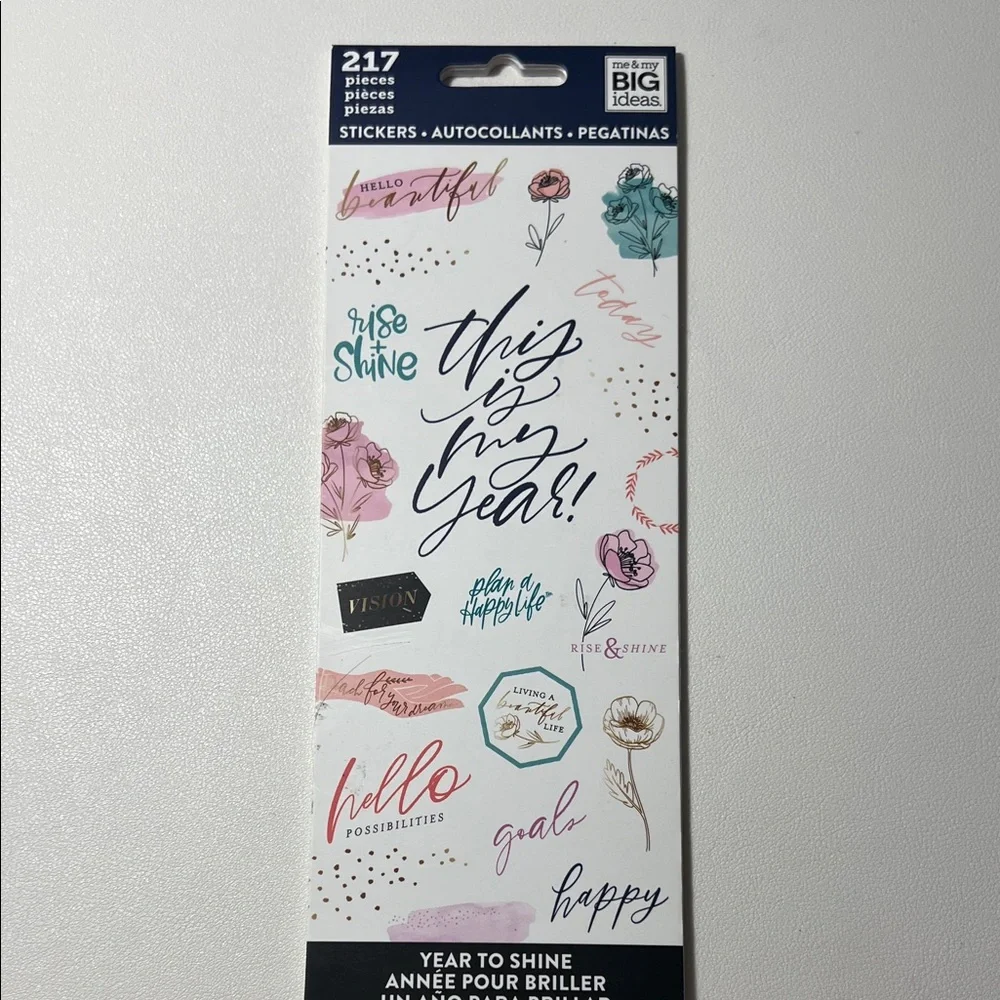 The Happy Planner Year to Shine Sticker Set - Pink, Blue, Gold